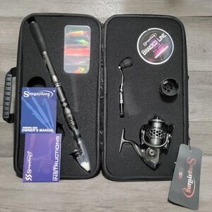 sougayilang Fishing Rod Combos w/ Telescopic Pole Spinning Reels set